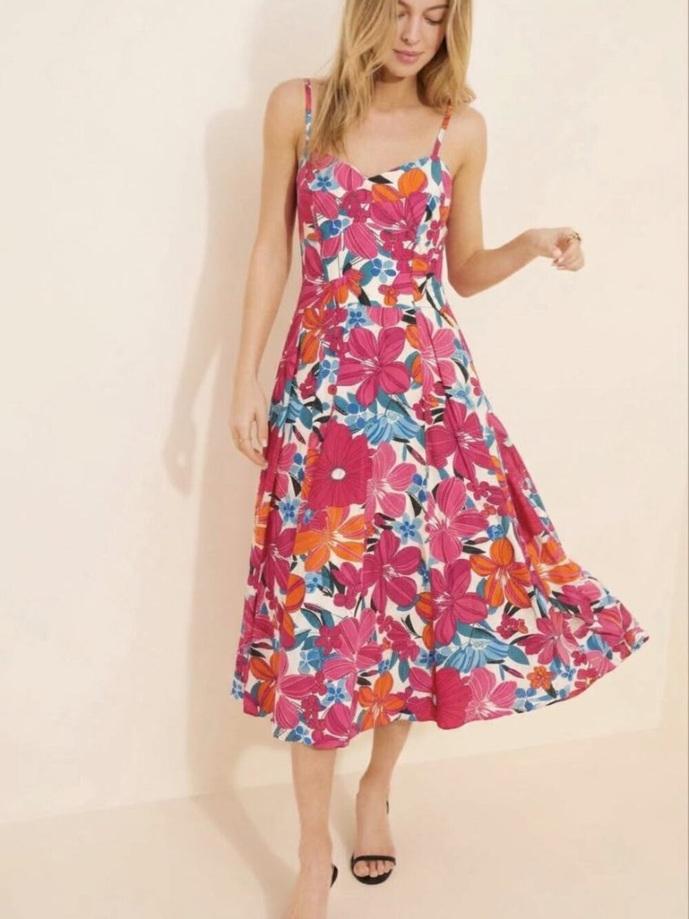Few Moda midi dress M pink cotton